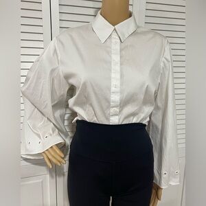 Alice + Olivia White Button-Down Shirt